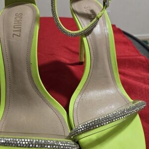 Shutz  Rhinestone Fabienne in Green. Size 10B Never worn